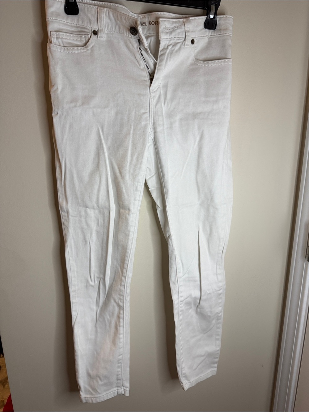 Michael Kors Off-White Slim Fit Jeans